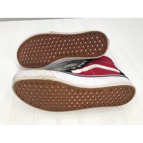 Vans Off The Wall Red White Black Sk8-Hi Skateboard Sneaker Men's Size 7 - Picture 7 of 10